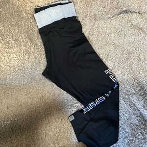 PINK Ultimate Leggings Black Light Blue band